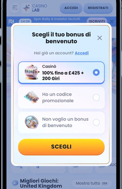 Scegli il bonus